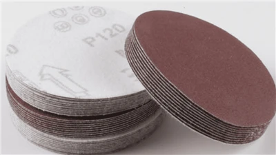 Txhuas Oxide Sandpaper Hook thiab looop Sanding Discs